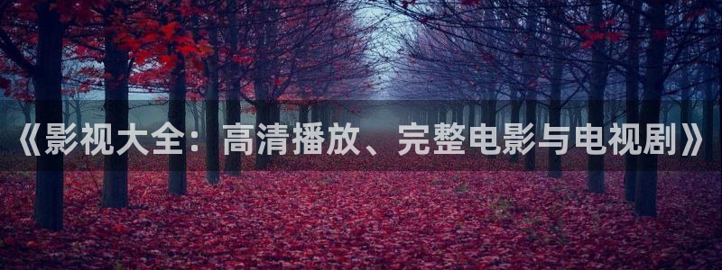 《影视大全：高清播放、完整电影与电视剧》